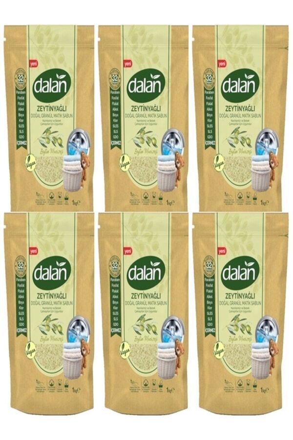 Dalan Zeytinyağlı Doğal Granül Sabun Tozu 6x1kg