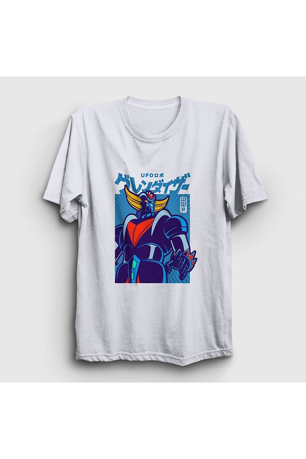 Presmono-Λευκό μπλουζάκι Unisex - Αφίσα V2 Ufo Robot Grendizer Goldorak 471913 ττ 1