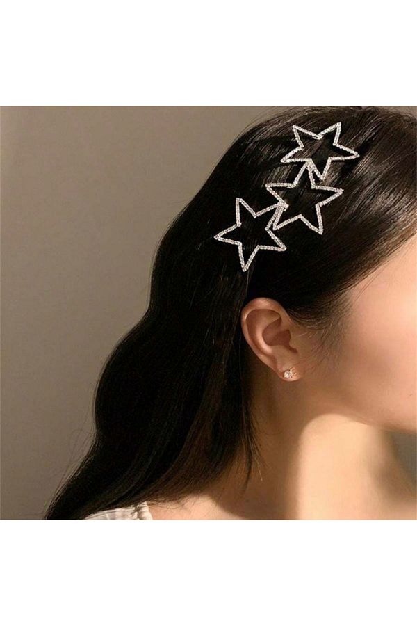 La Saade-Y2K Starry Stone Hair Clip Crown 1
