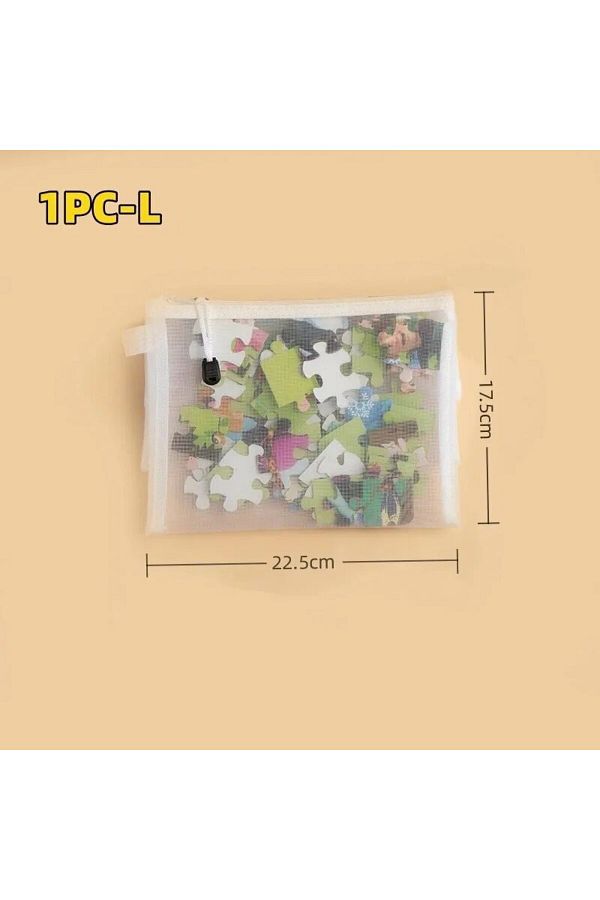 Choice-1PCS L 1-3PCS Storage Bag Mesh ZipperToy Building Block Puzzle Sub-package Children Particle Zipper 1