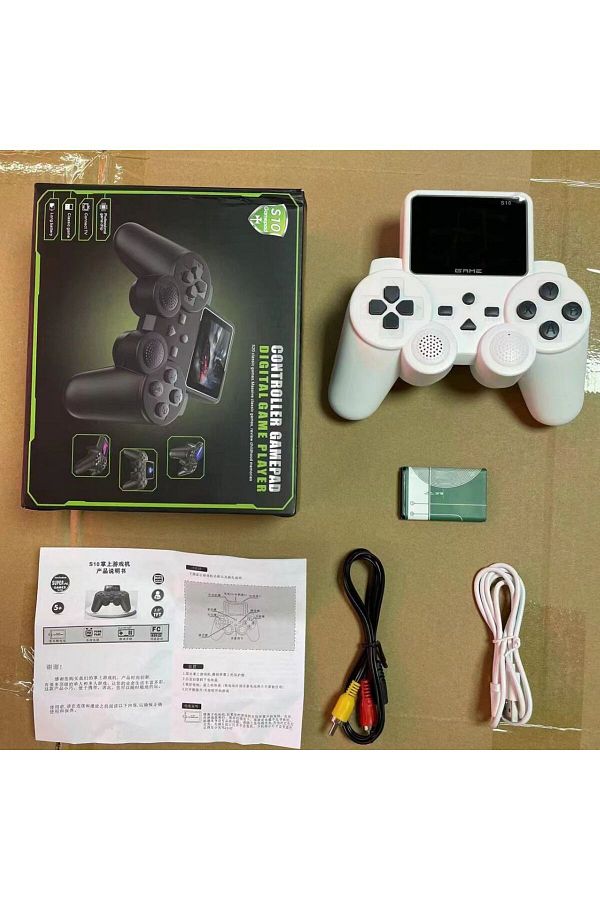 Choice-White NEW S10 Mini Remote Control 2.4-inch Video Handheld Game Console 520 Game Consoles AV Output V 1