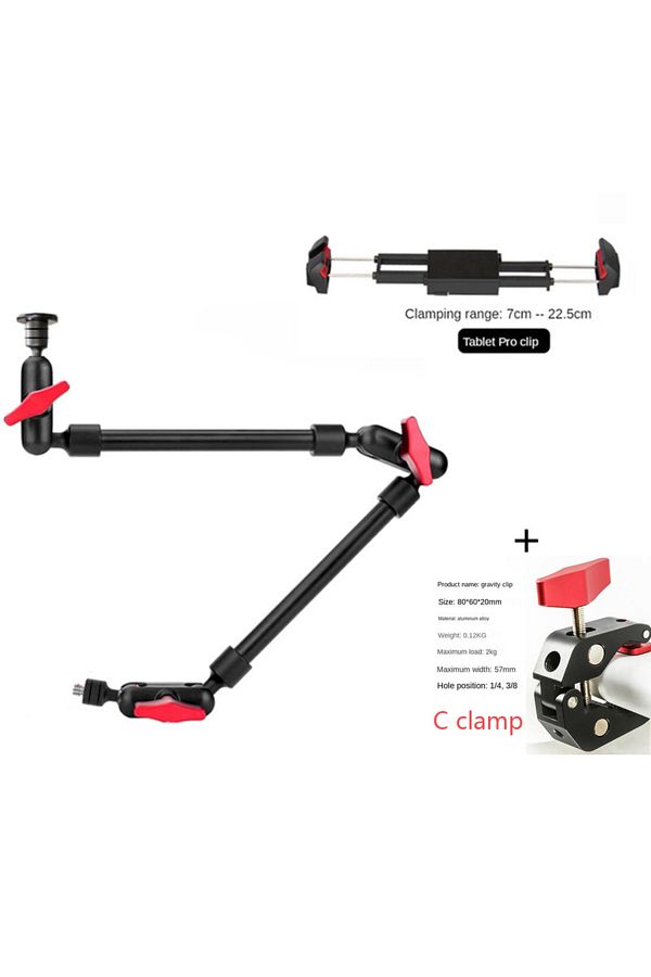 XMSJ-CK001-2-DALI-PBJ Camera Magic Arm with Super Clip Bracket for Smartphone Camcorder Action Camera Cla 1