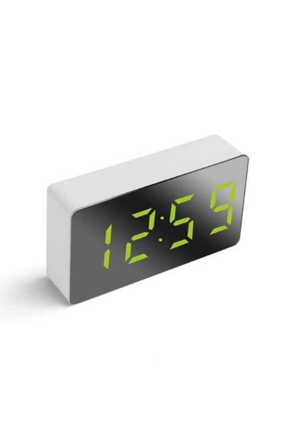 Choice-green 7*4cm Digital Alarm Clock TEMP Date 3 Alarms Power-off Memory Table Clock USB Powered Always O 1