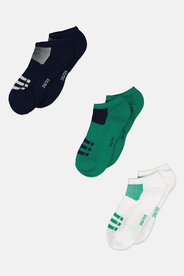 Sergio Tacchini-جوارب دائرية للأولاد، 3 أزواج، لون أبيض 1