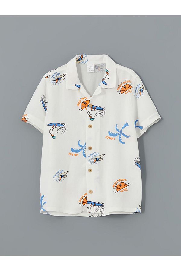 LC Waikiki-Resort Collar Short Sleeve Baby Boy Shirt 1