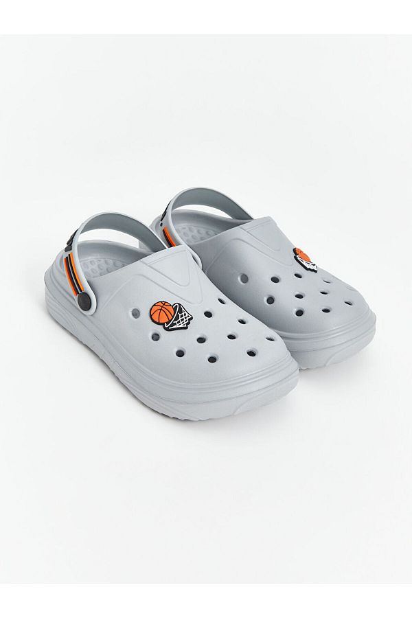 LC Waikiki-Lcw Steps Gray Printed Boys' Beach Sandals 1