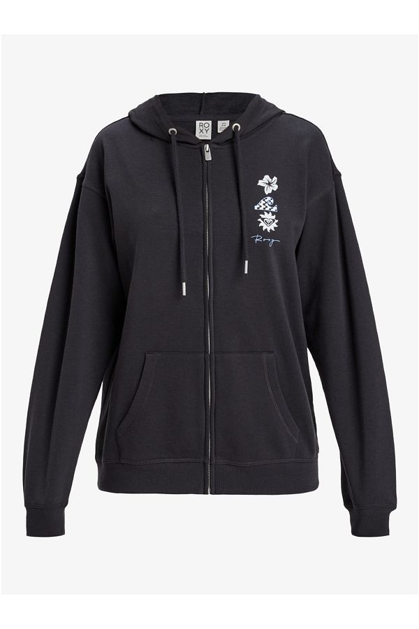 Roxy-Sweatshirt mit durchgehendem Reißverschluss für Damen – Algodon und Polyester Blend Terry Fleece 1