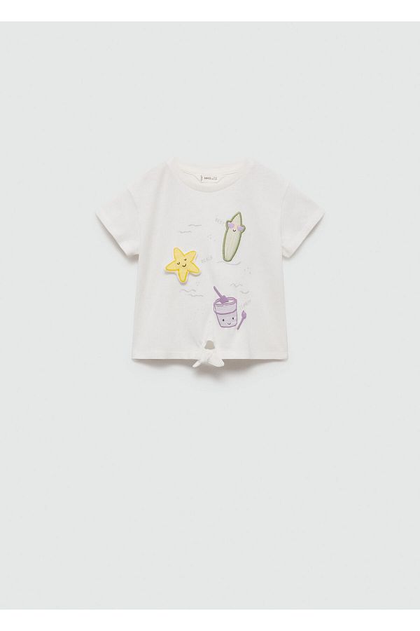 MANGO-Κοριτσάκι Cherry White T-Shirt 67007951 1