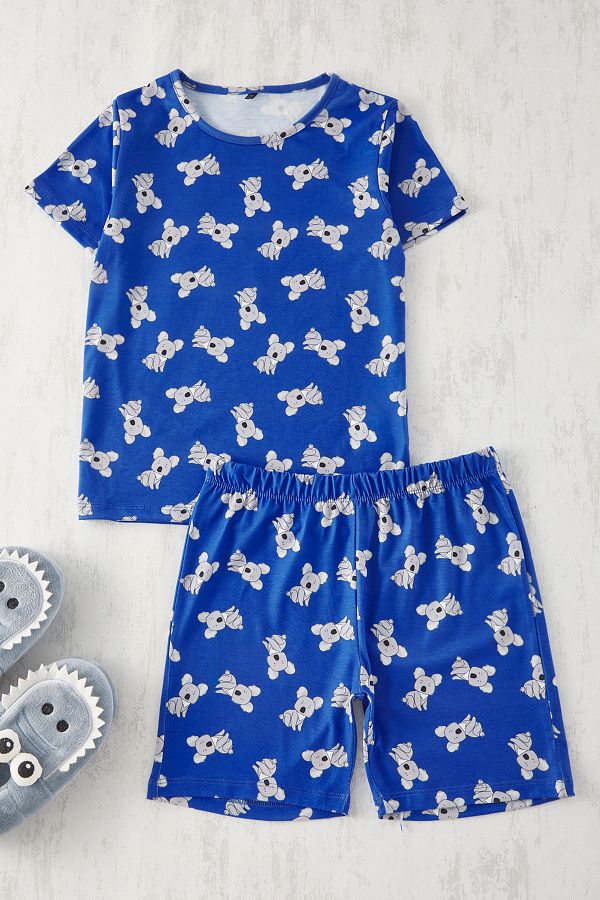 TRENDYOLKIDS-Blaues Pyjama-Set für Jungen TKDSS25PT00011 1