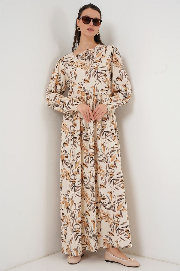 Bigdart-Beige Long Dress 1947 Pattern 1