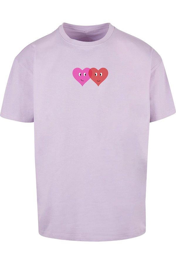 Merchcode-Umarmungen & Liebe - Zwei Herzen Heavy Oversize Tee 1
