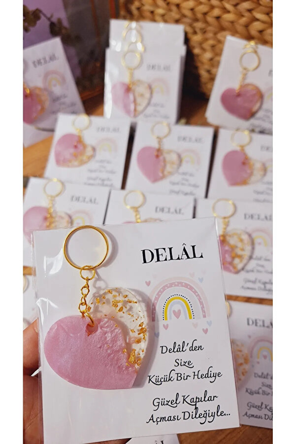 sevgiliatolyemm mutluluk getirmesi dileğiyle Gökkuşağı-kartlı Anahtarlık 5 Adet Babyshower Doğum Günü Bebek Hediyelikleri