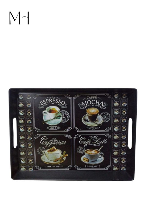 Makri-Patterned Small Rectangular Tea and Coffee Presentation Tray 1