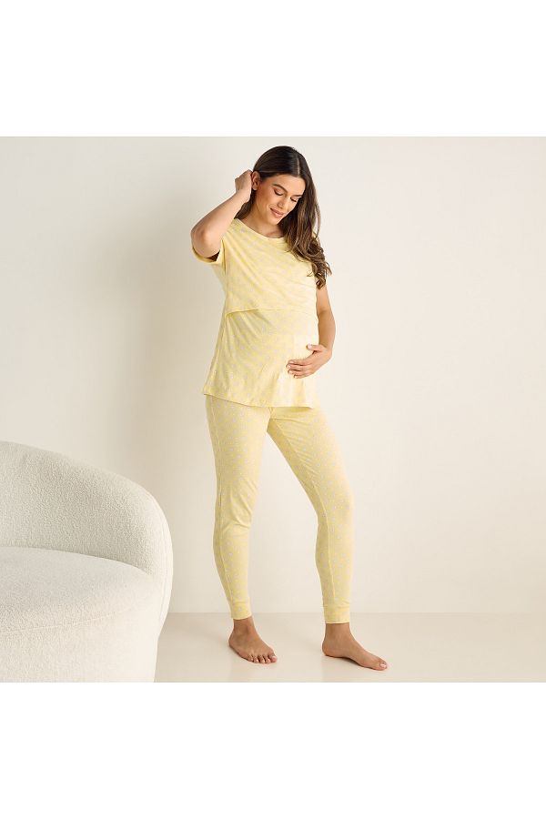 FAV-All-Over Print Cotton Maternity Pyjama Set 1