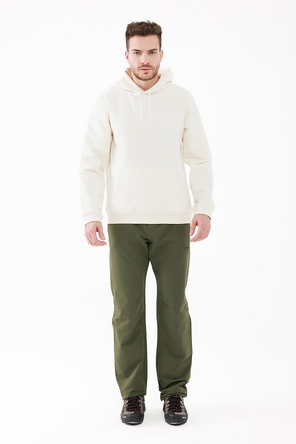 2AS-Oliver Men's White Hooded Crew Neck Sweatshirt 1