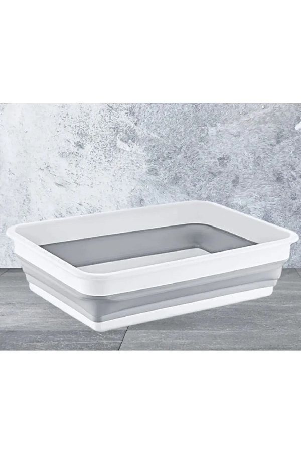 ALPAR-Folding Basin Bucket 4 Liters - Accordion Foldable Rectangular Office A-5 Storage 1