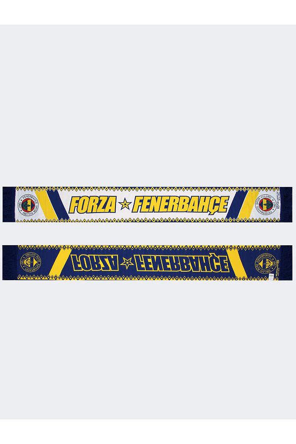 Fenerium-Fenerbahce Gelb Marineblau Weiß Retro Unisex Forza Woven Schal 1