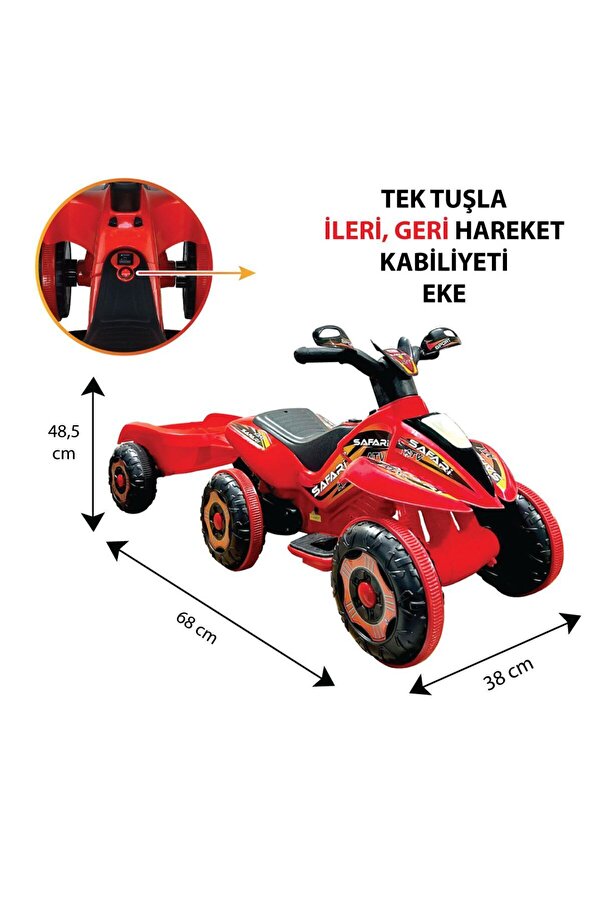 ujtoys LED IŞIKLI VE MÜZİKLİ Römorklu Safari ATV