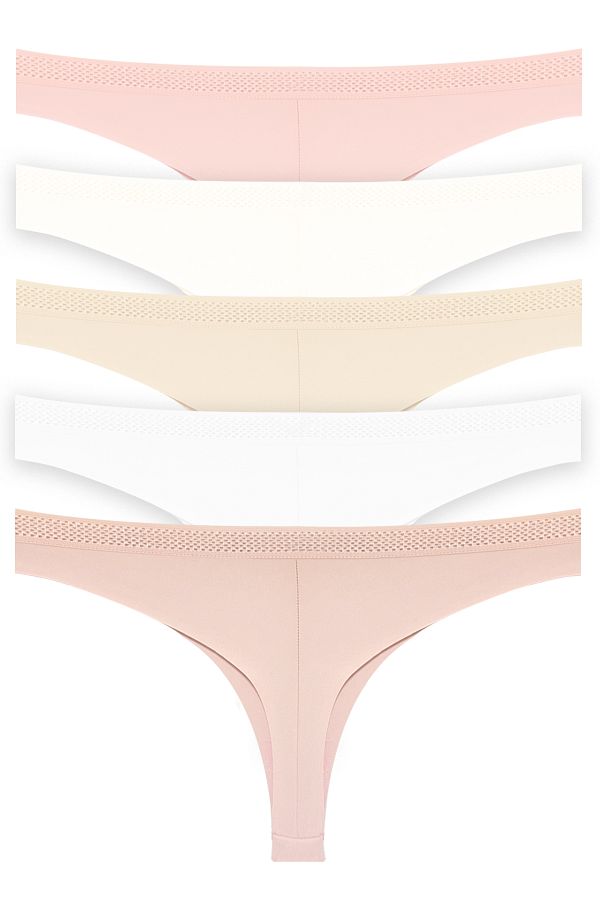 Cottonhill-Chiloți brazilieni cu plasă elastică tăiate cu laser de bază, pachet de 5 1
