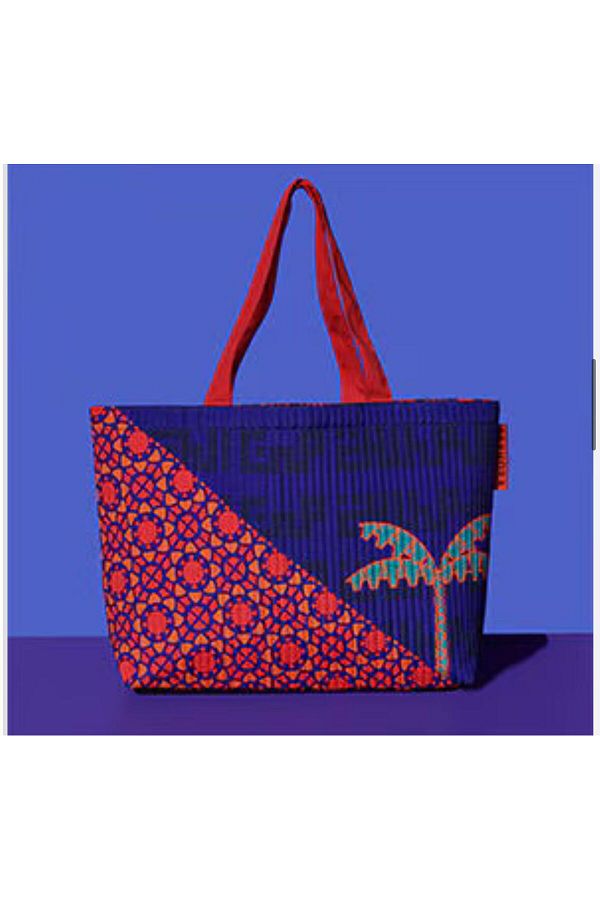SEPHORA-tote bag blueXred ( large size ) 1