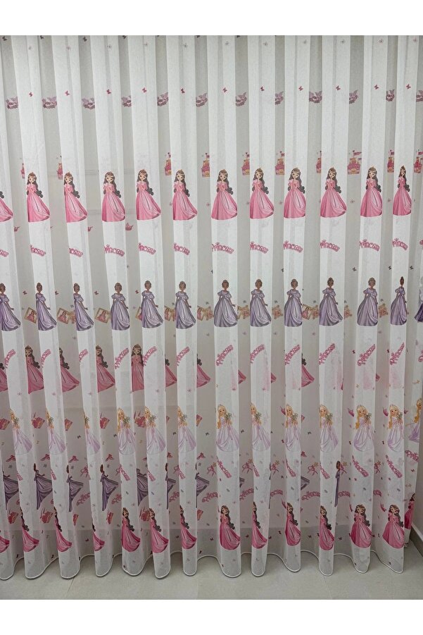 NİVEMESHOME Nivemeshome Hyl00009.801 Krdt204096 Prenses Çocuk Odası 1/2.5 Pile Tül Perde Apm
