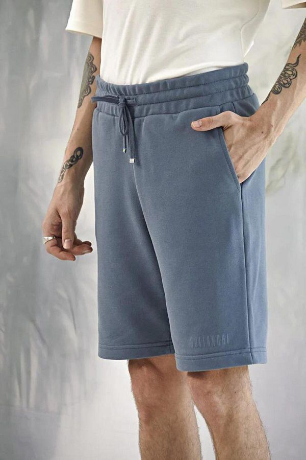 LUESS-Pantaloni scurți de bază Qollanchi – Chambray Blue 1