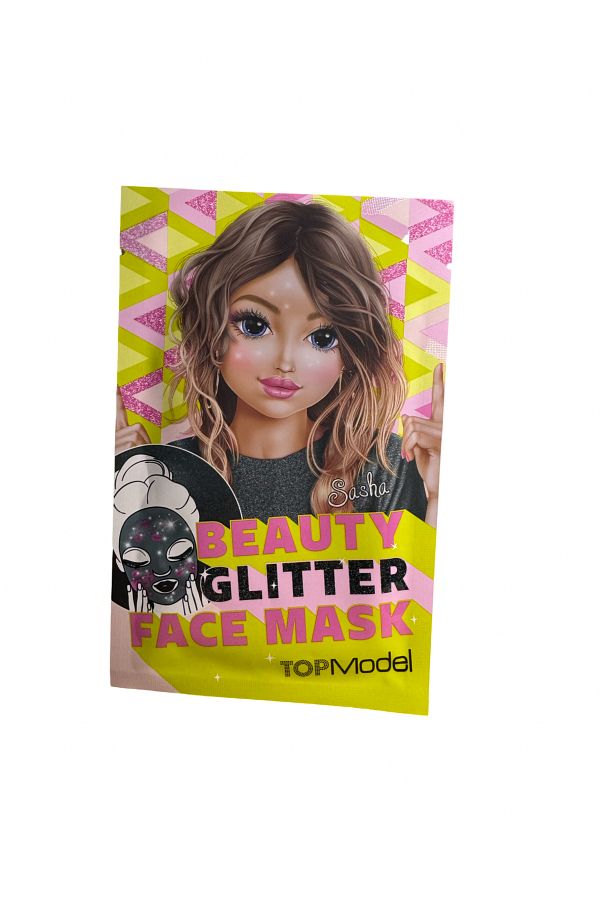 Top Model-Glitter Face Mask - with Kiss Pattern 1