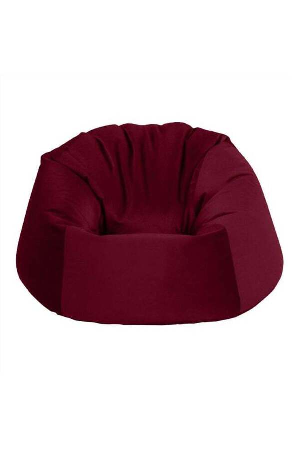 House One-Chair | Round Bean Bag Velvet - Burgundy - Large 1
