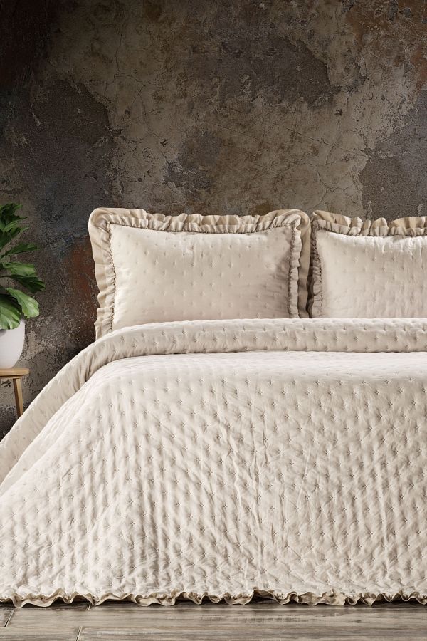 ZEBRA CASA-Lima Double Bedspread / Beige 1