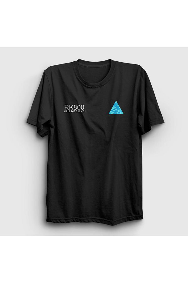 Presmono-Unisex Connor Rk800 Detroit Become Human T-Shirt - Black 446783 tt 1