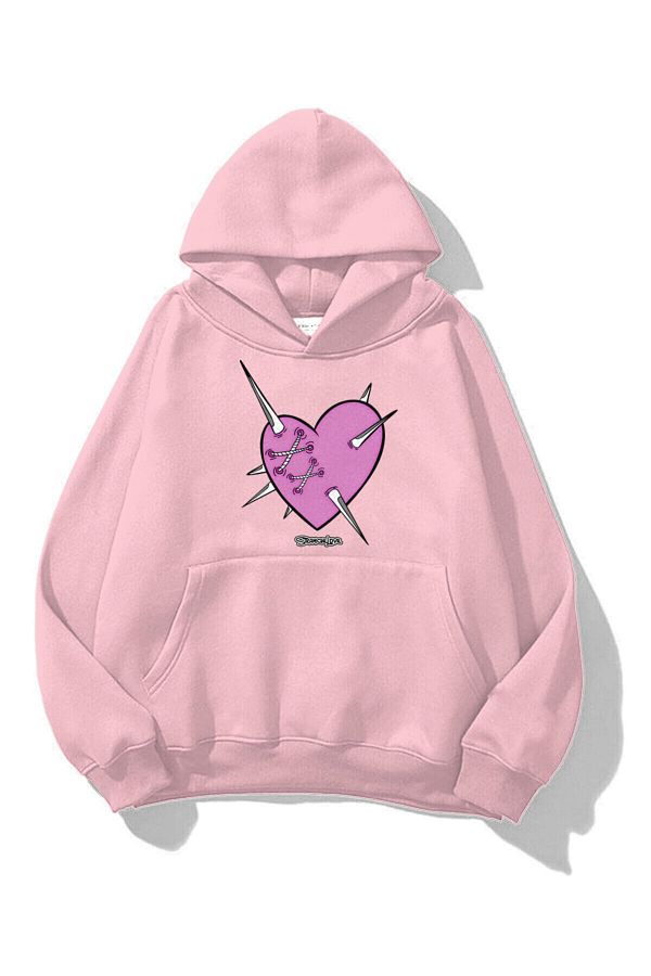Trendiz-Hanorac unisex Strange Love Hanorac roz 1