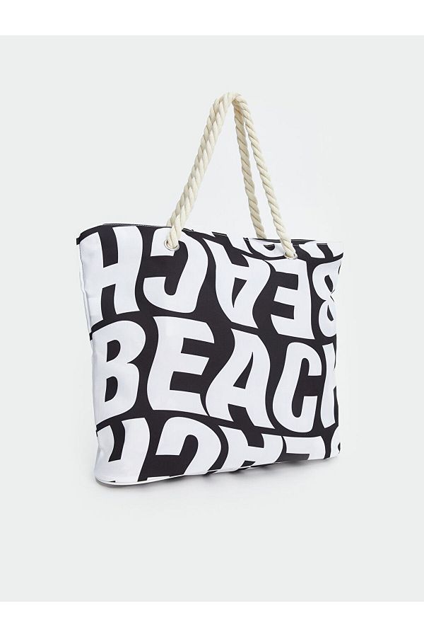 LC Waikiki-Women's Beach Bag with Straw String 1