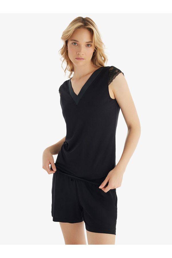 Blackspade-Set pijamale pentru femei 51802 - Negru 1