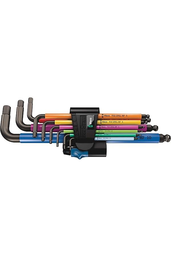 wera-Work 05022210001   950/9 Hex-Plus Multi-Coloured Hf 1 L Key Set, Metric, Blacklaser, Hold Function 1
