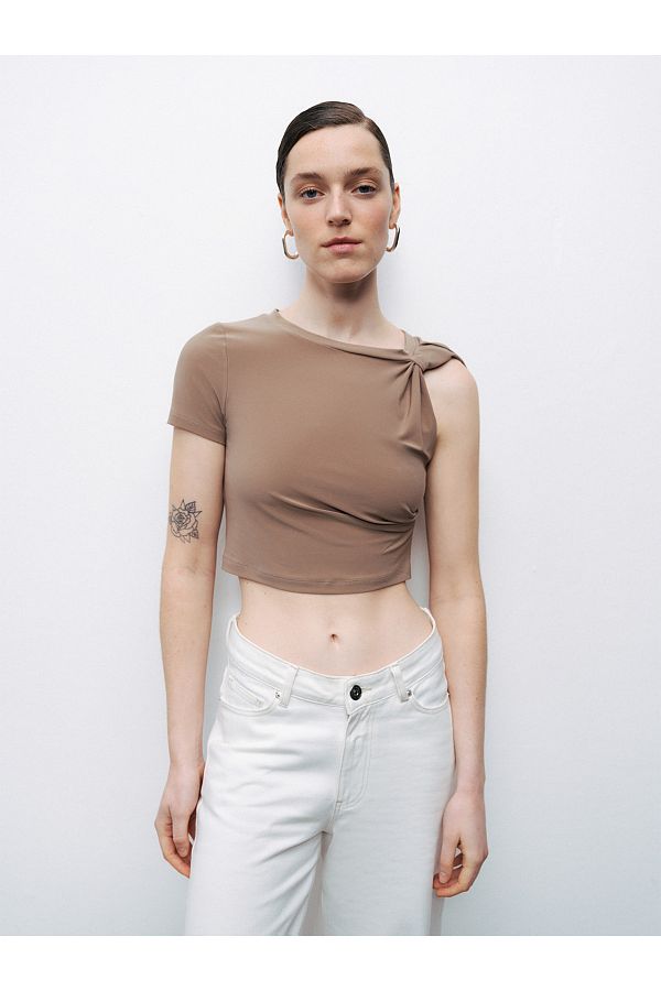 Nocturne-Crop Top cu detaliu răsucit 1