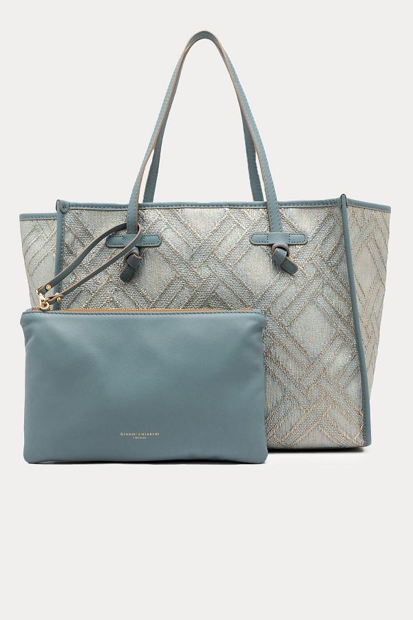 GIANNI CHIARINI-حقيبة تسوق من قماش مارسيلا الرافية 1