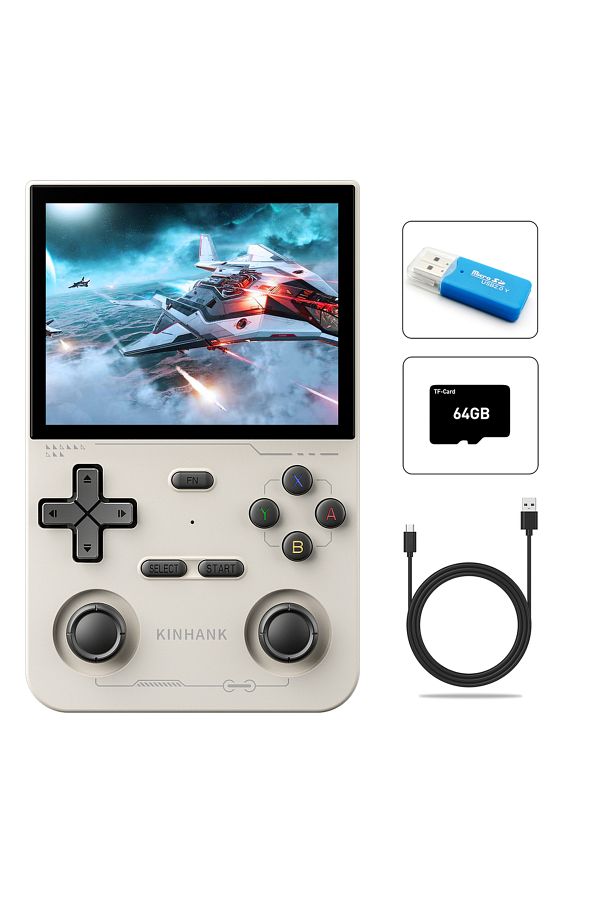 Choice-Gray KINHANK Open Source K36 Retro Handheld Video Game Console 16000 Games Emulator for PS1/PSP/DC/N 1