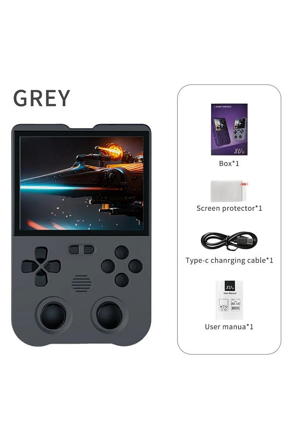 Choice-XU10 GREY 64G Coopreme XU10 Handheld Game Console 3.5" IPS Screen 3000mAh Battery Linux System Porta 1