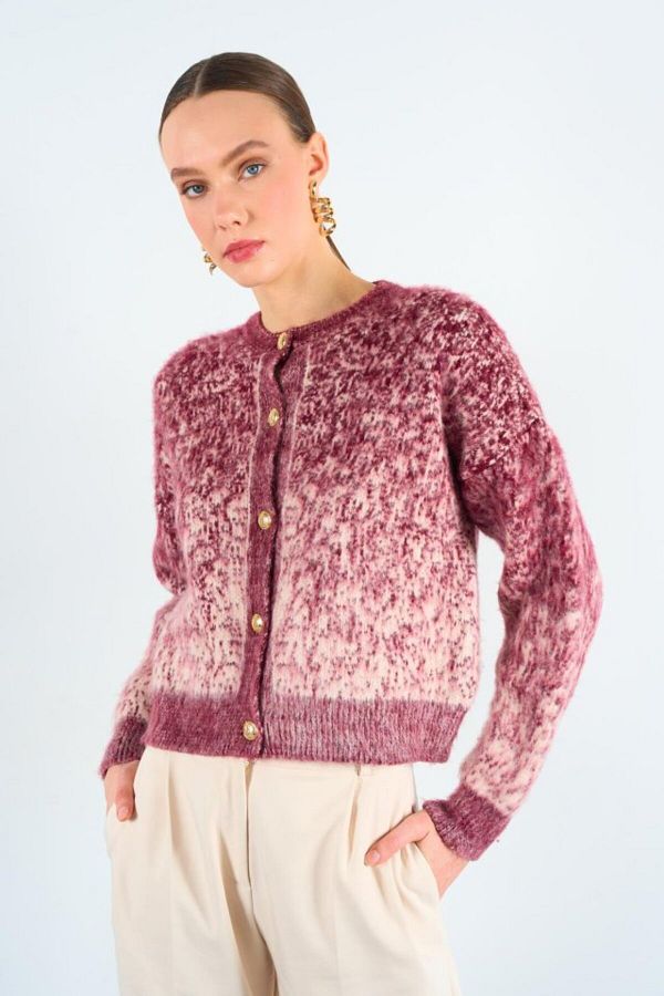 OzBeauty-Cardigan Rose Gold în două culori - Vanilie-Burgundy 1