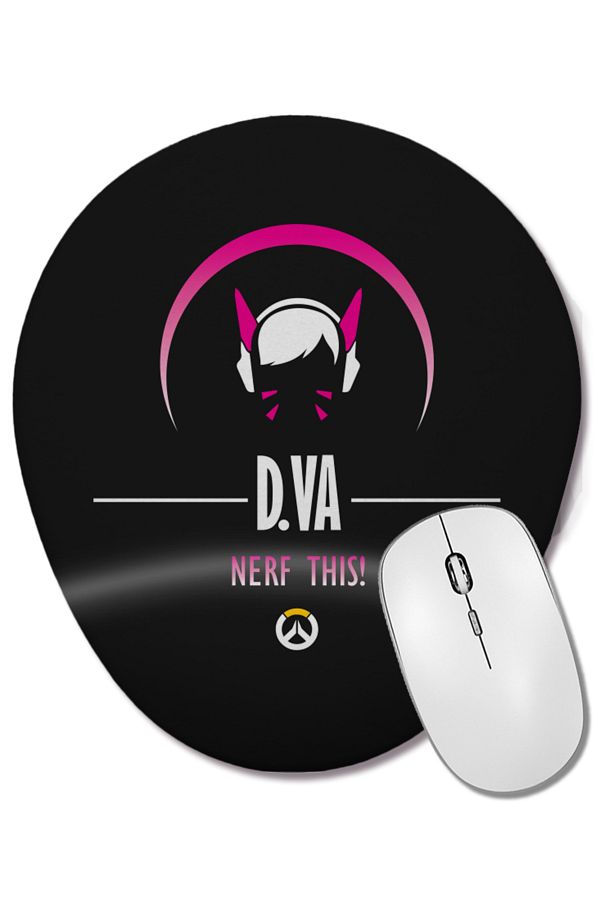 BASKI DÜNYASI-Dva Nerf This Overwatch Wrist Supported Oval Mouse Pad 1