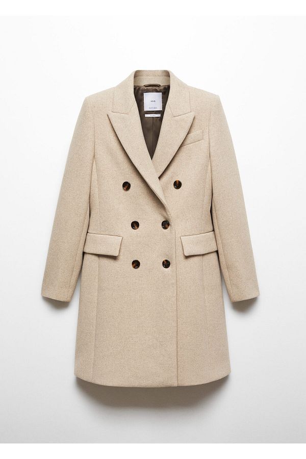 MANGO-Tan Women's Coat 57015141 1