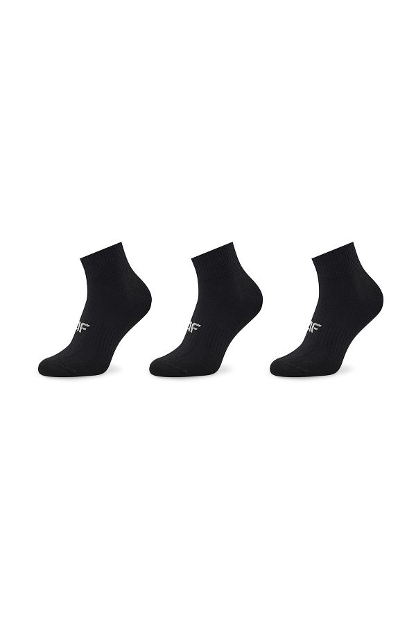 4F-Sada 3 párov pánskych vysokých ponožiek Beige Adults 1