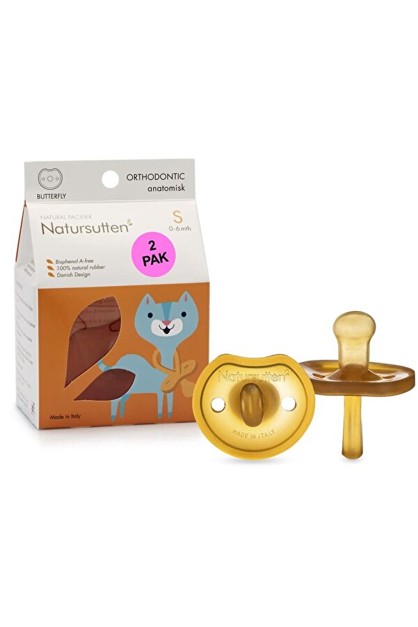 NATURSUTTEN Butterfly Shield Orthodontic Pacifiers 0-6 Months