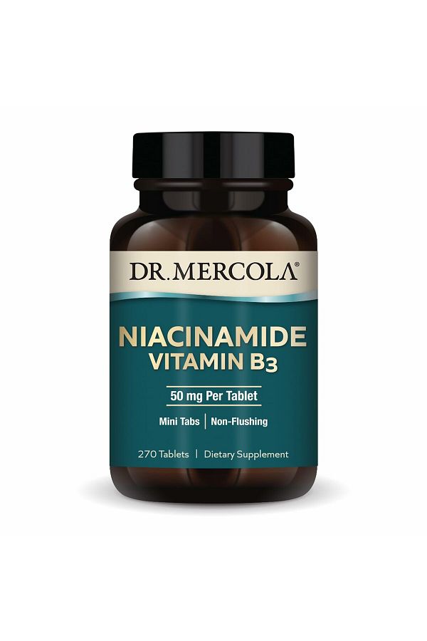Dr Mercola-Niacinamide B3, 90 Servings (270 Tabs), Non-Flushing, Supports Metabolism, Non-GMO 1