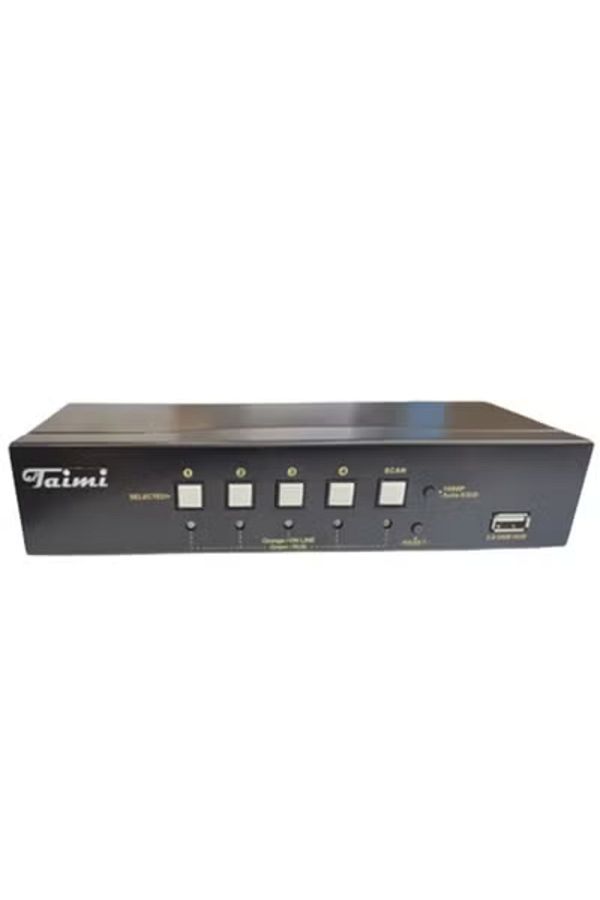 Taimi-4-Port HDMI Switch with Audio and 4 Cables – 4K-60Hz-Hotkey Switching 1