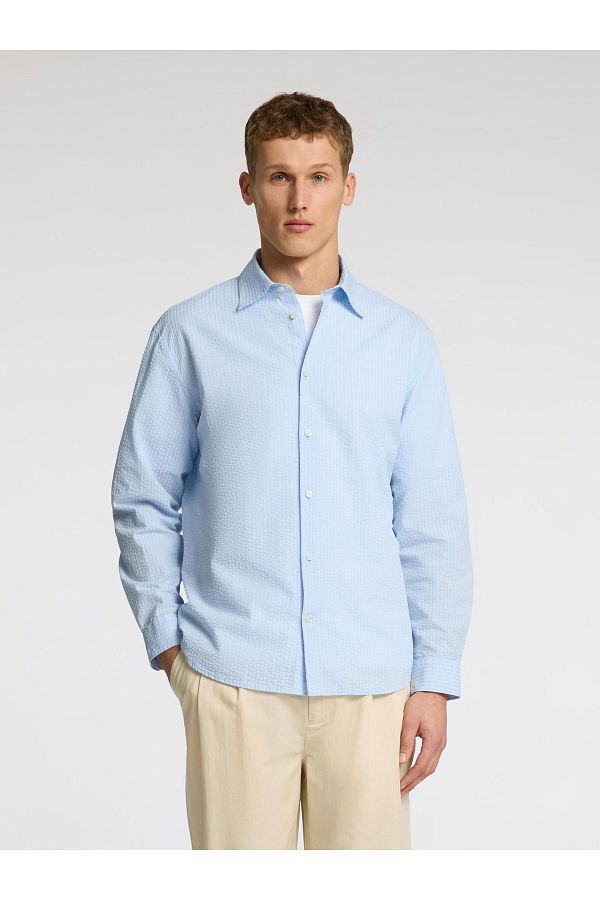 Selected Homme-Langarmhemd Seersucker 1