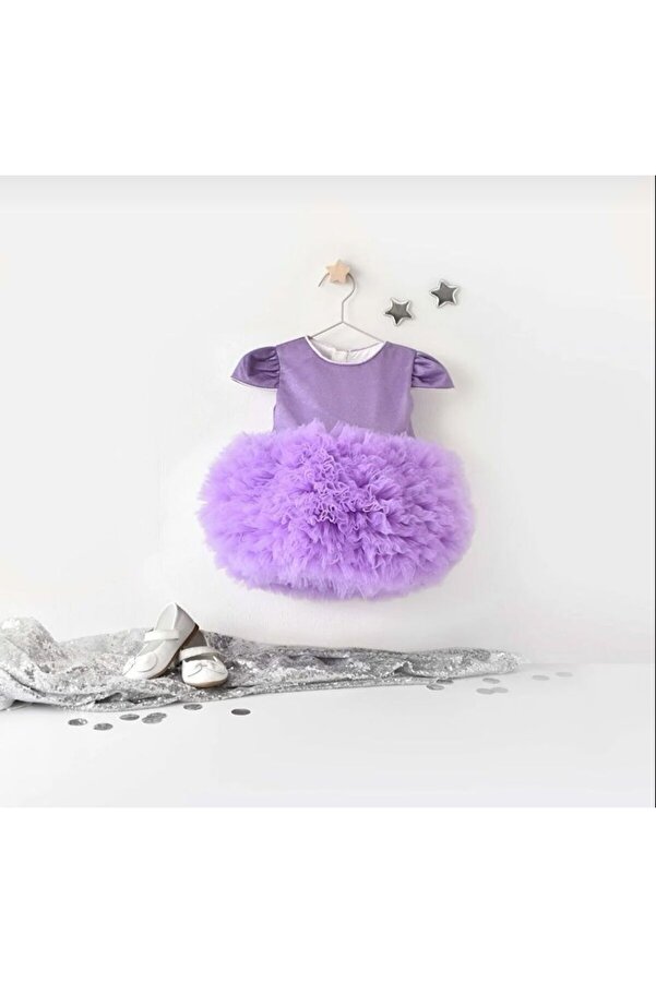 Mini Chics Kız Bebek Kısa Kol Tütü Elbise