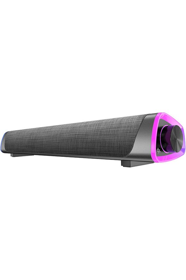 COOYA-مكبر صوت كمبيوتر سلكي بمنفذ USB، شريط صوت كمبيوتر RGB، صندوق صوت محيطي ثلاثي الأبعاد مع مقبض للتحكم في مستوى الصوت 1