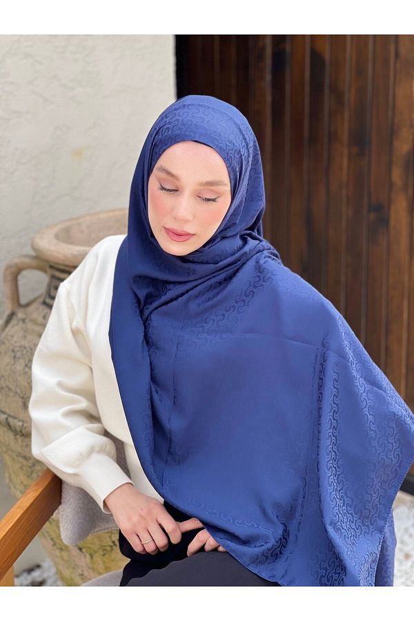 Modakaşmir-Silky Jacquard Series Knitted Pattern Shawl 1