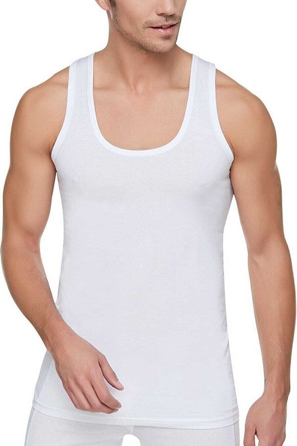 ENTAHA-Tutku 12-Pack Men's White Color Combed Cotton Undershirt Ter0101 1
